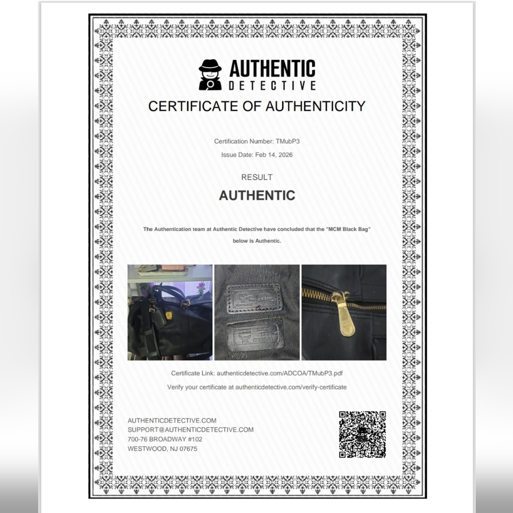 MCM Boston Black & Gold Nylon Weekender (STRAP/LUGGAGE TAG)(EUC)(COA)✨️🖤✨️ - Picture 13 of 13
